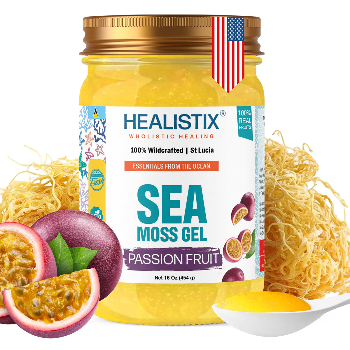 HEALISTIX front glass jar showing label and 16 oz size for clear identity and storage