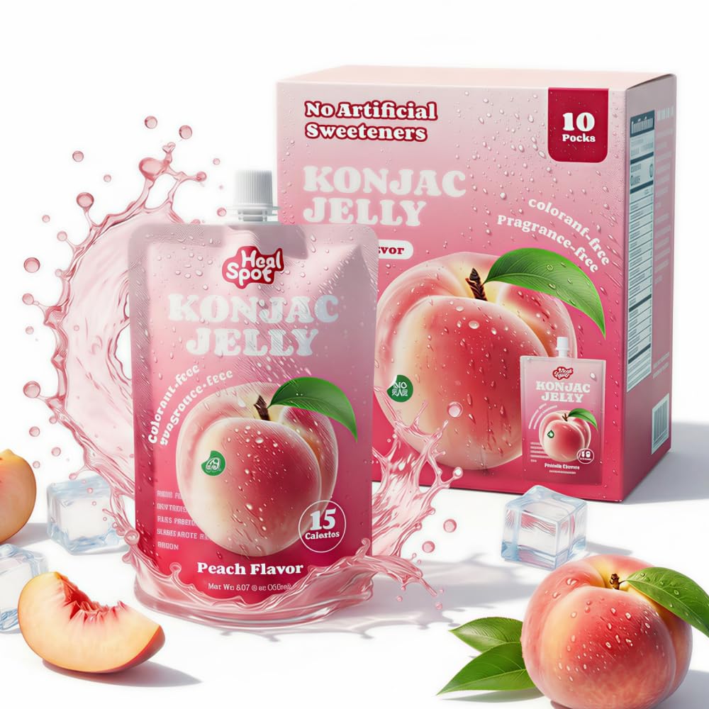 Healspot front packaging showing peach pouches and clean-ingredient benefits