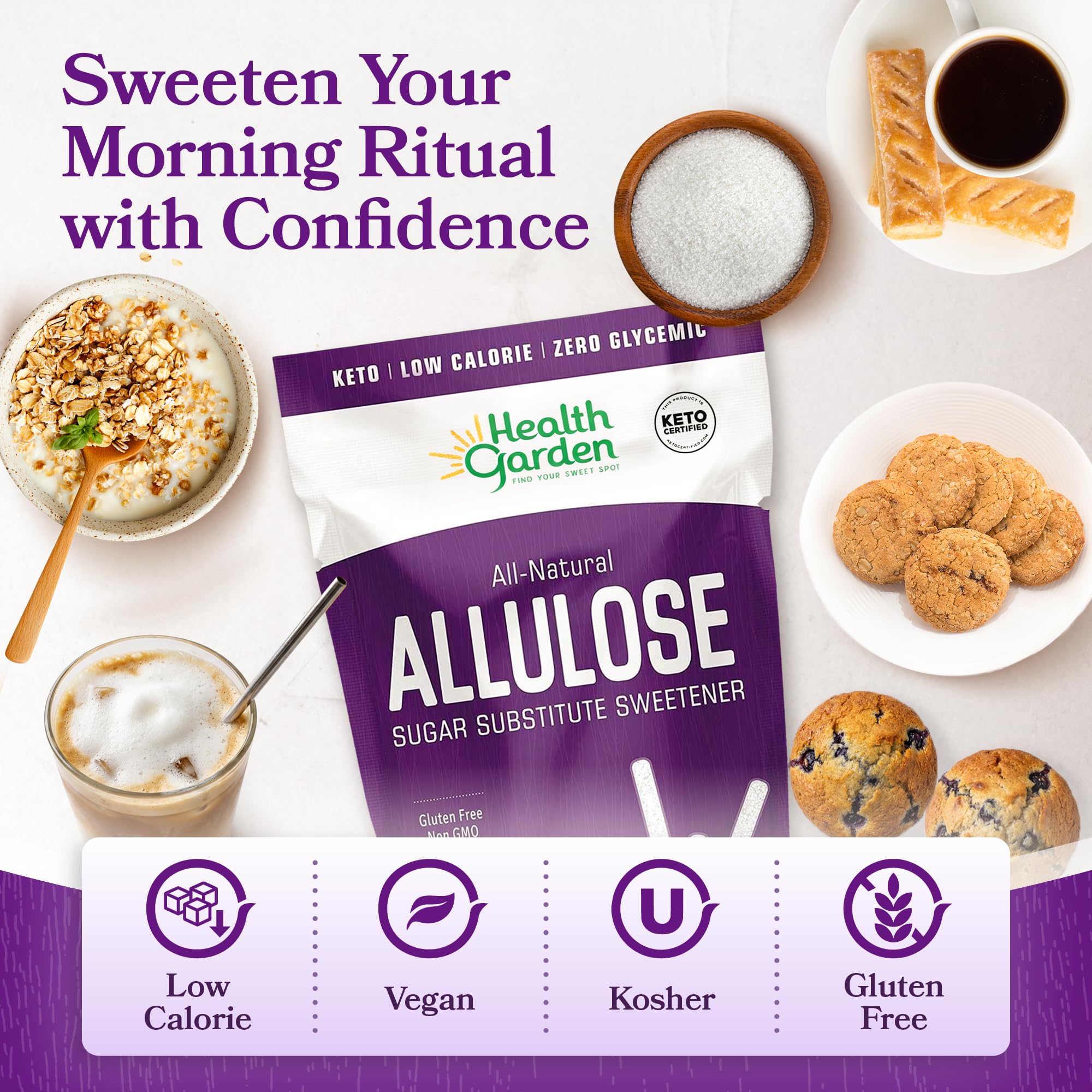Fresh-baked cookies made with Health Garden allulose showing browning and texture benefits