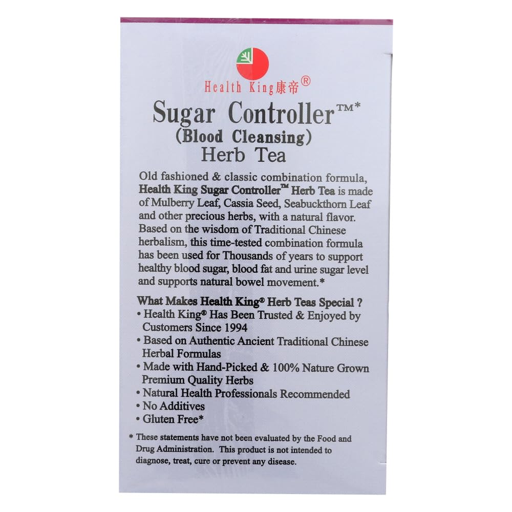 Health King tea boxes beside ruler showing size and quantity advantage