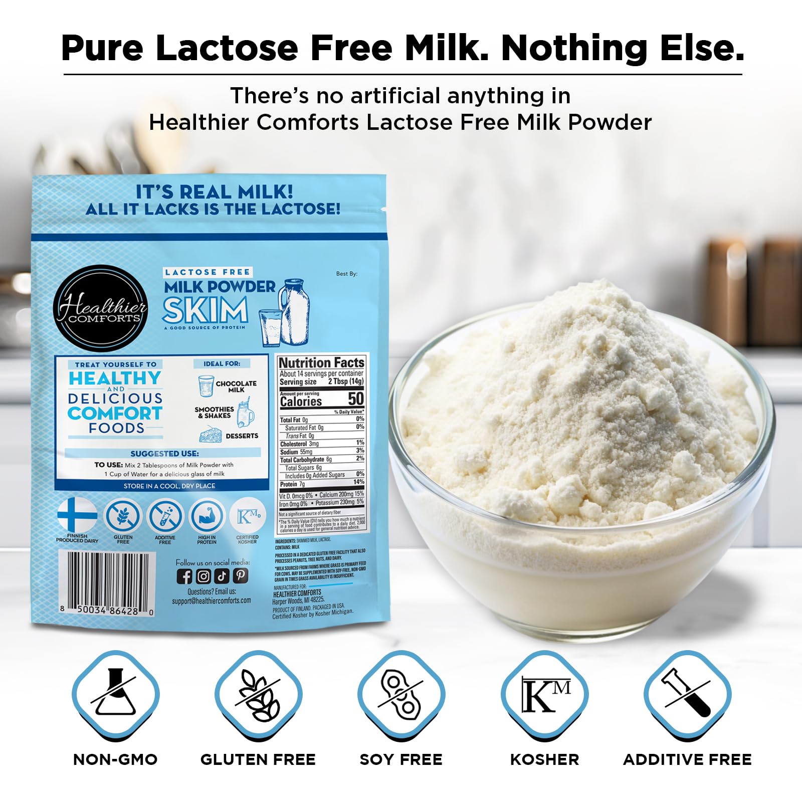 Healthier Comforts used as coffee creamer creating smooth, light coffee
