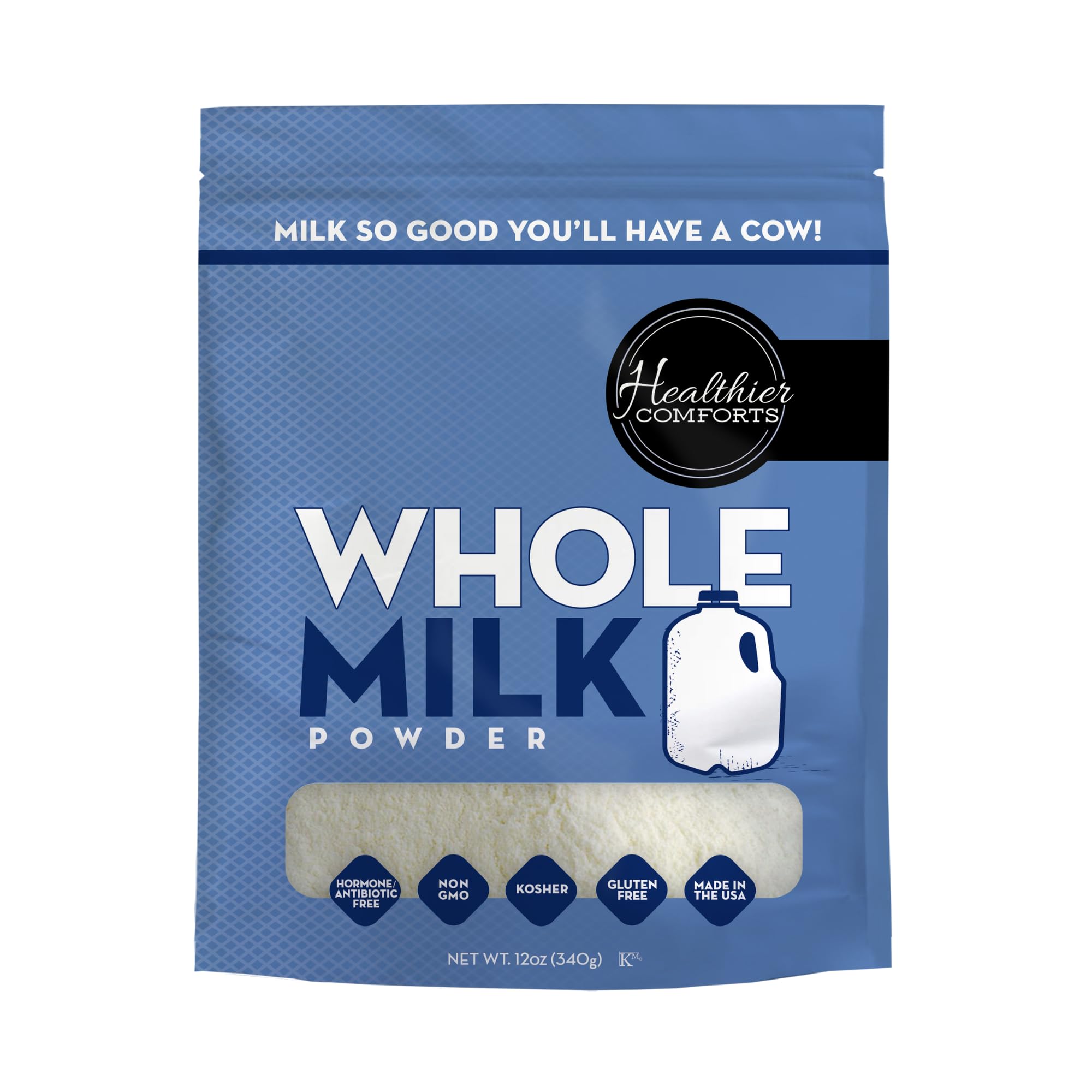 Healthier Comforts front packaging showing label benefits and shelf-stable convenience