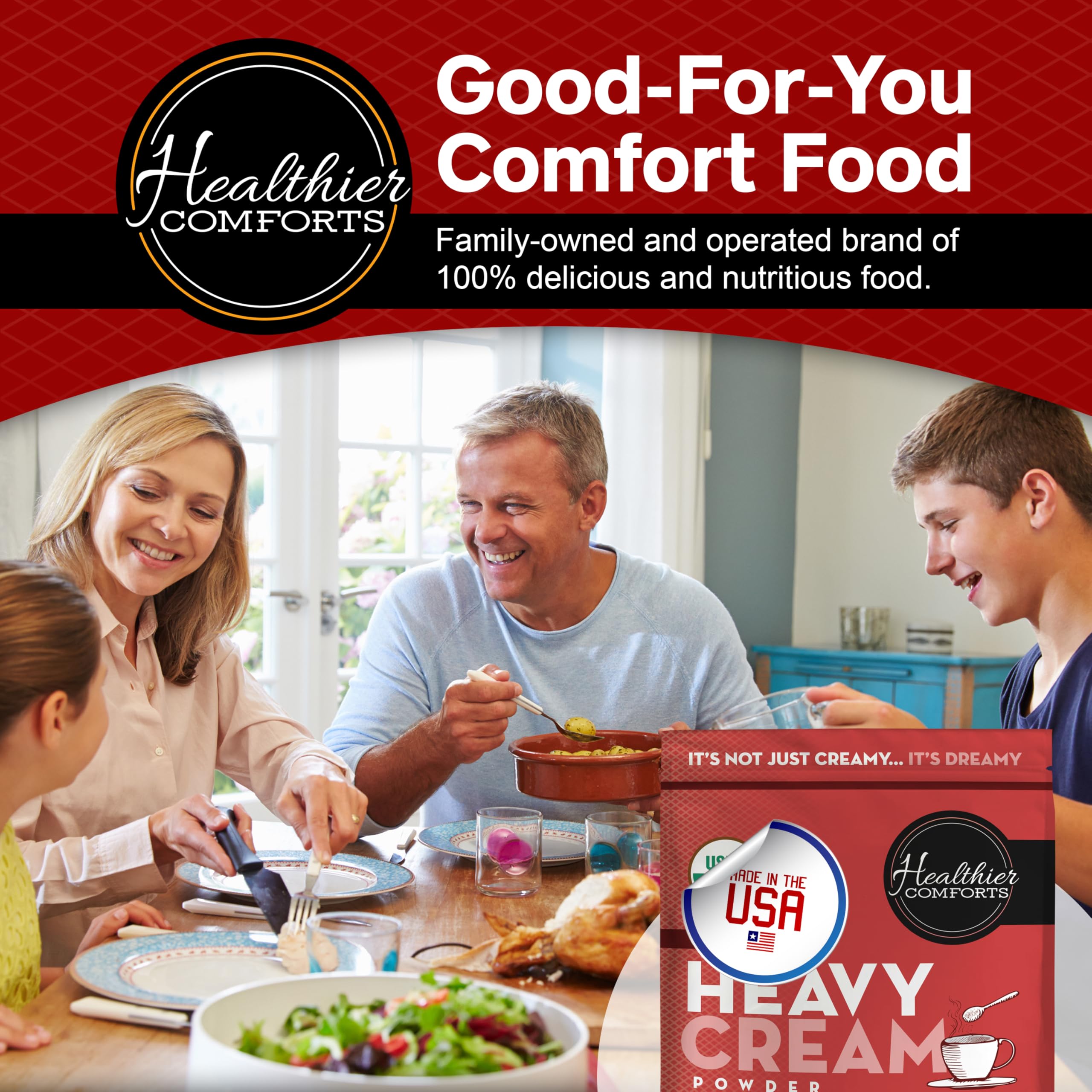 Healthier Comforts used in kitchen showing versatile cooking and baking benefits