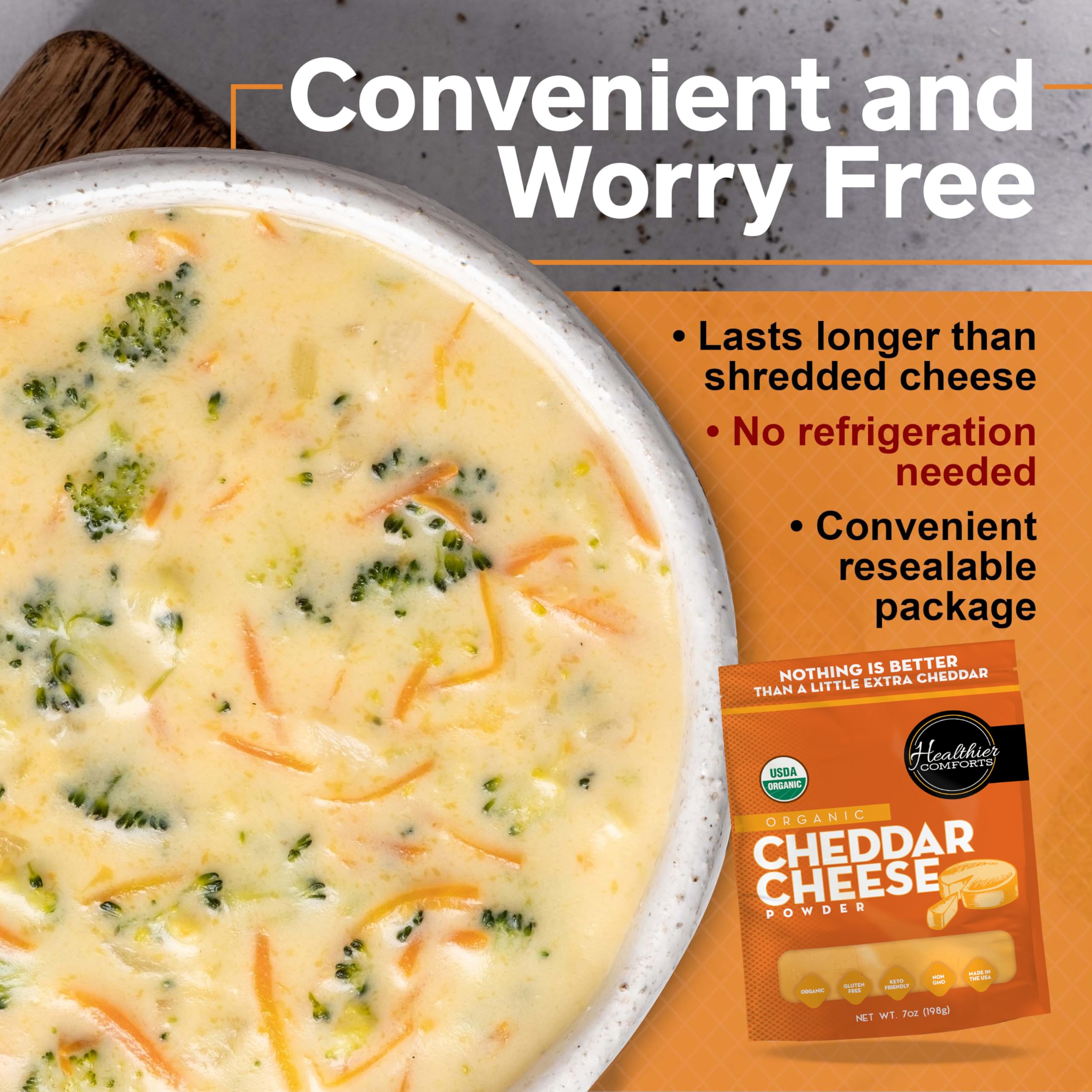 Healthier Comforts creamy mac and cheese bowl with appetizing finish