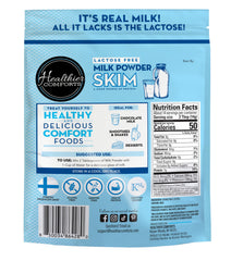 Healthier Comforts powder close-up texture showing fine, easily dissolving powder