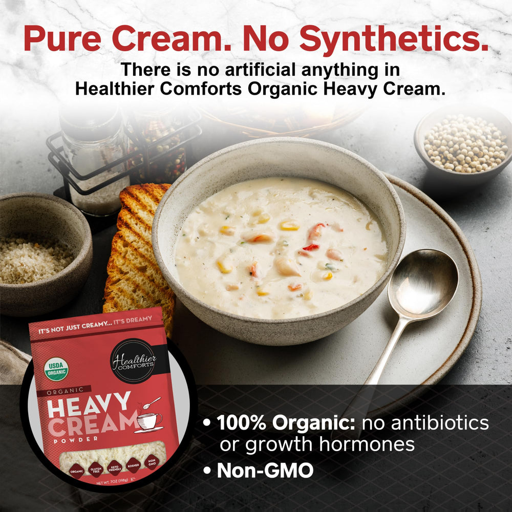 Healthier Comforts powder texture close-up highlighting smooth, clump-free blendability