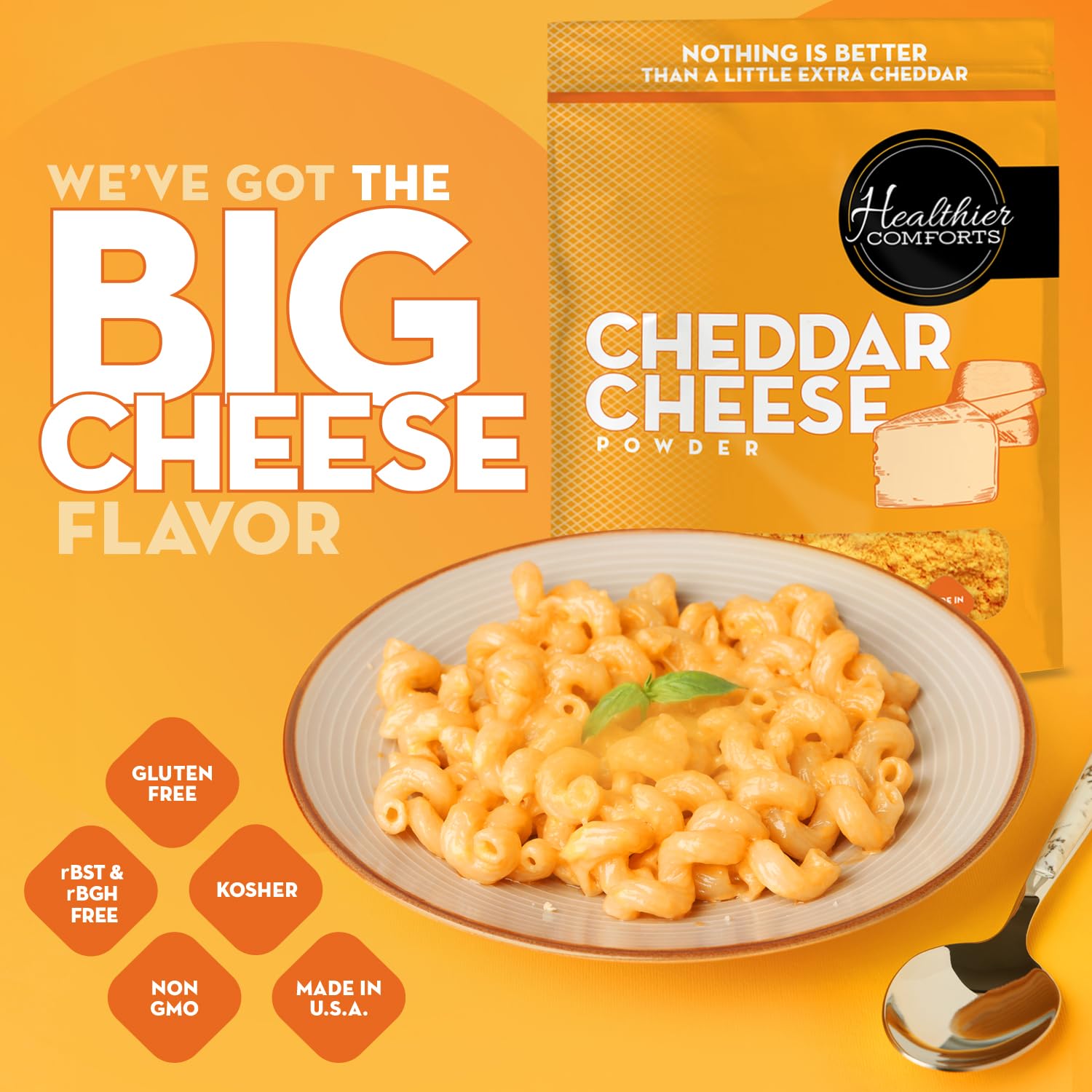 Healthier Comforts sprinkled on popcorn to enhance snack flavor and convenience