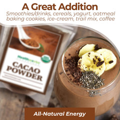 Healthworks Superfoods cacao used in homemade brownies delivering deep chocolate intensity