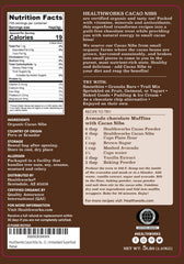 Healthworks Superfoods close-up of cacao nib texture highlighting raw crunch