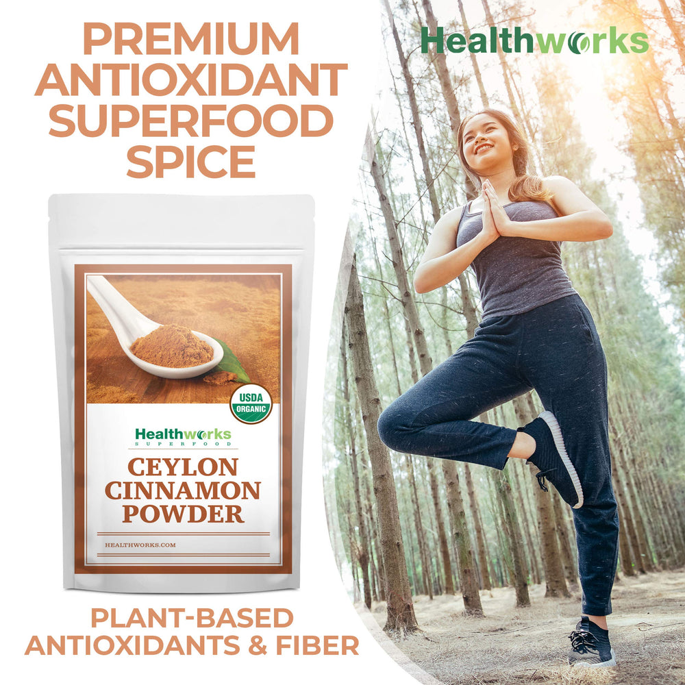 Healthworks Superfoods cinnamon dusted on baked goods, brings warm spice to cakes and cookies