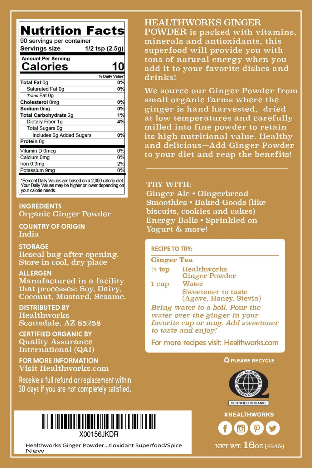 Healthworks Superfoods kitchen scene with powder near ingredients showing everyday culinary use
