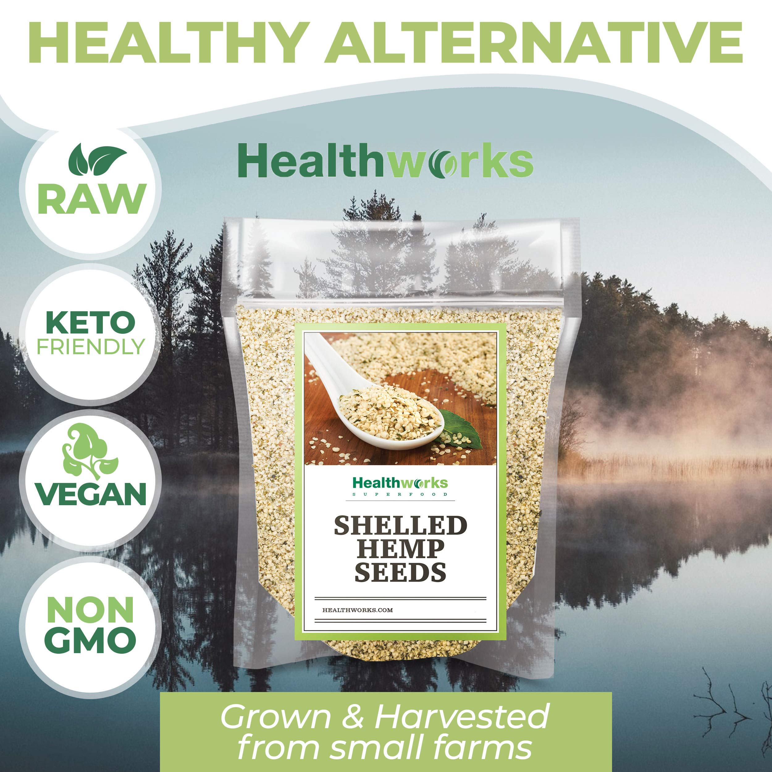 Healthworks hemp hearts with baking ingredients illustrating versatile recipe use