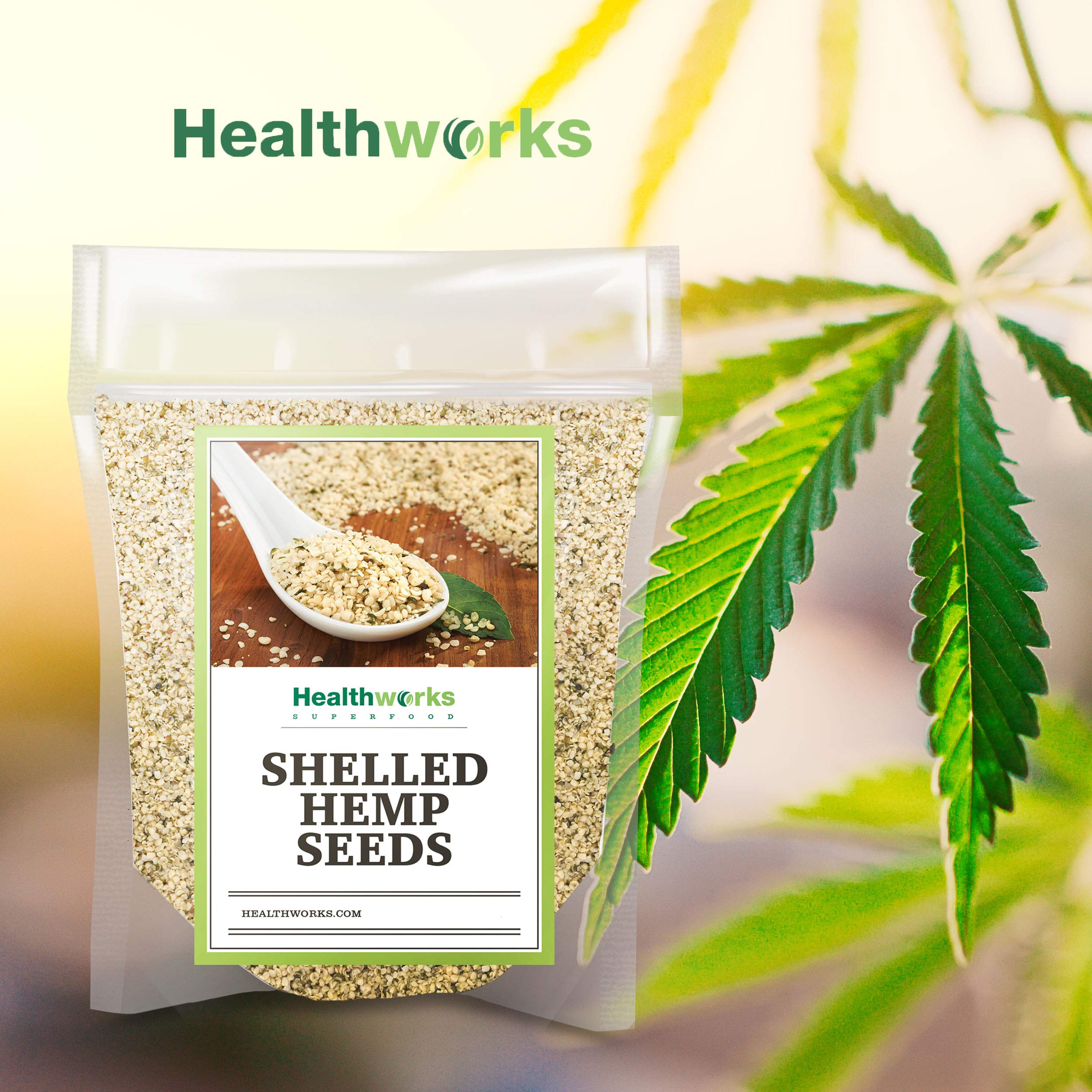 Healthworks hemp hearts in a kitchen lifestyle scene showing everyday pantry use
