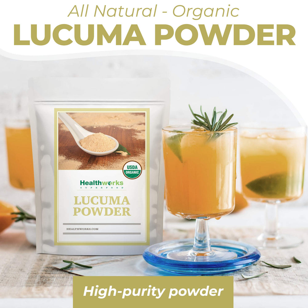 Healthworks lucuma scoop in bowl illustrating portioning convenience benefit