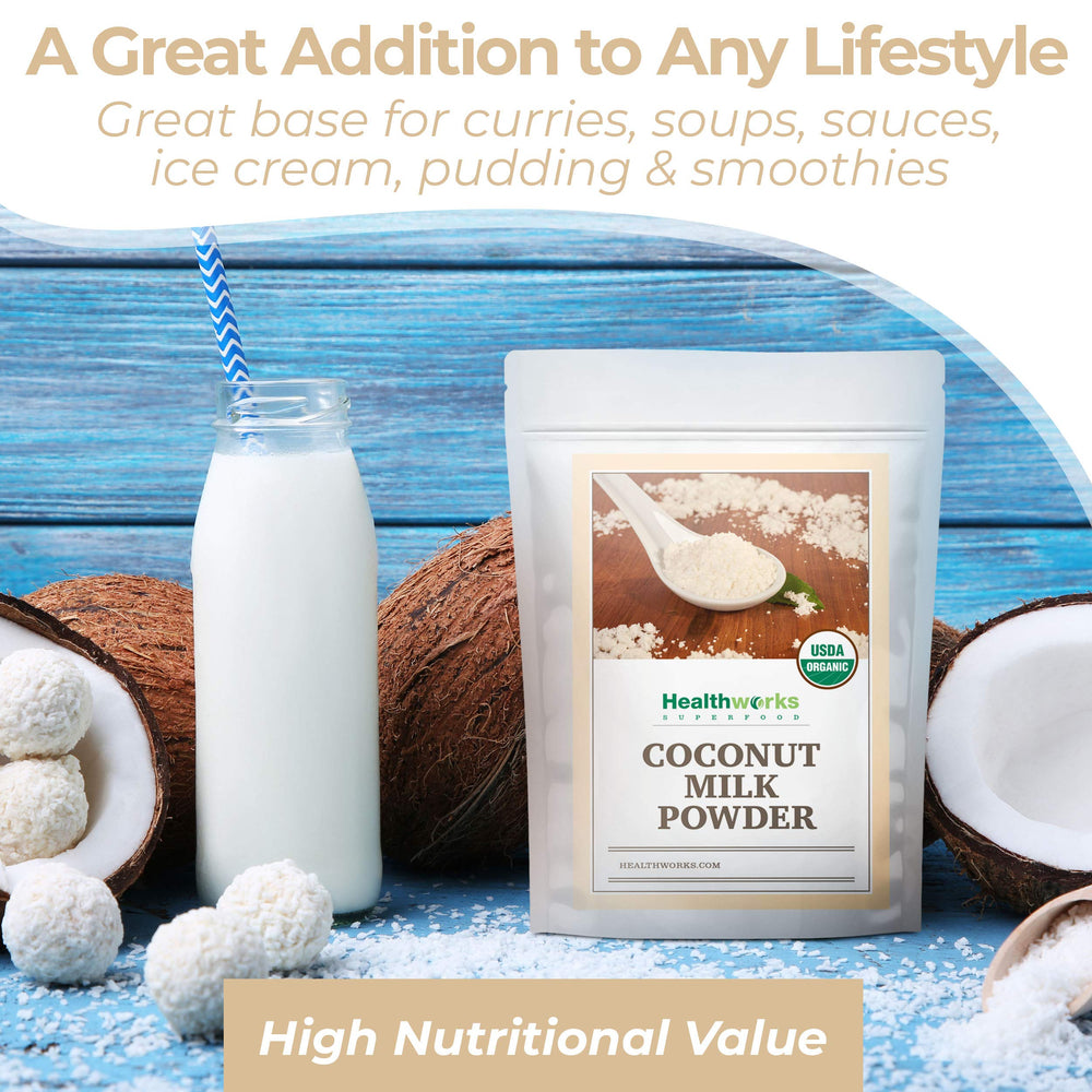 Healthworks Superfoods scoop of powder with measuring spoon for portions