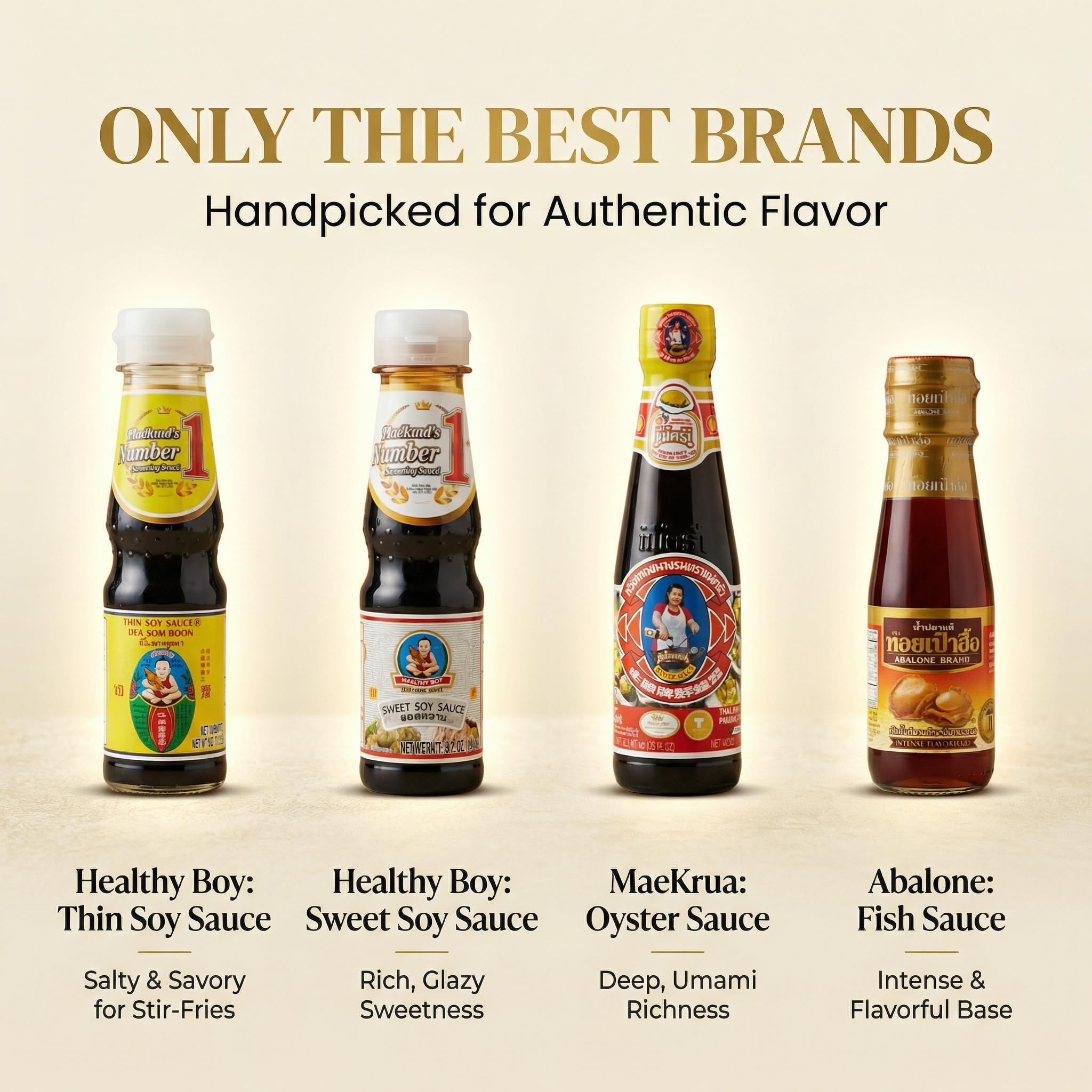 Healthy Boy thin soy sauce bottle close-up showing pour spout for precise seasoning