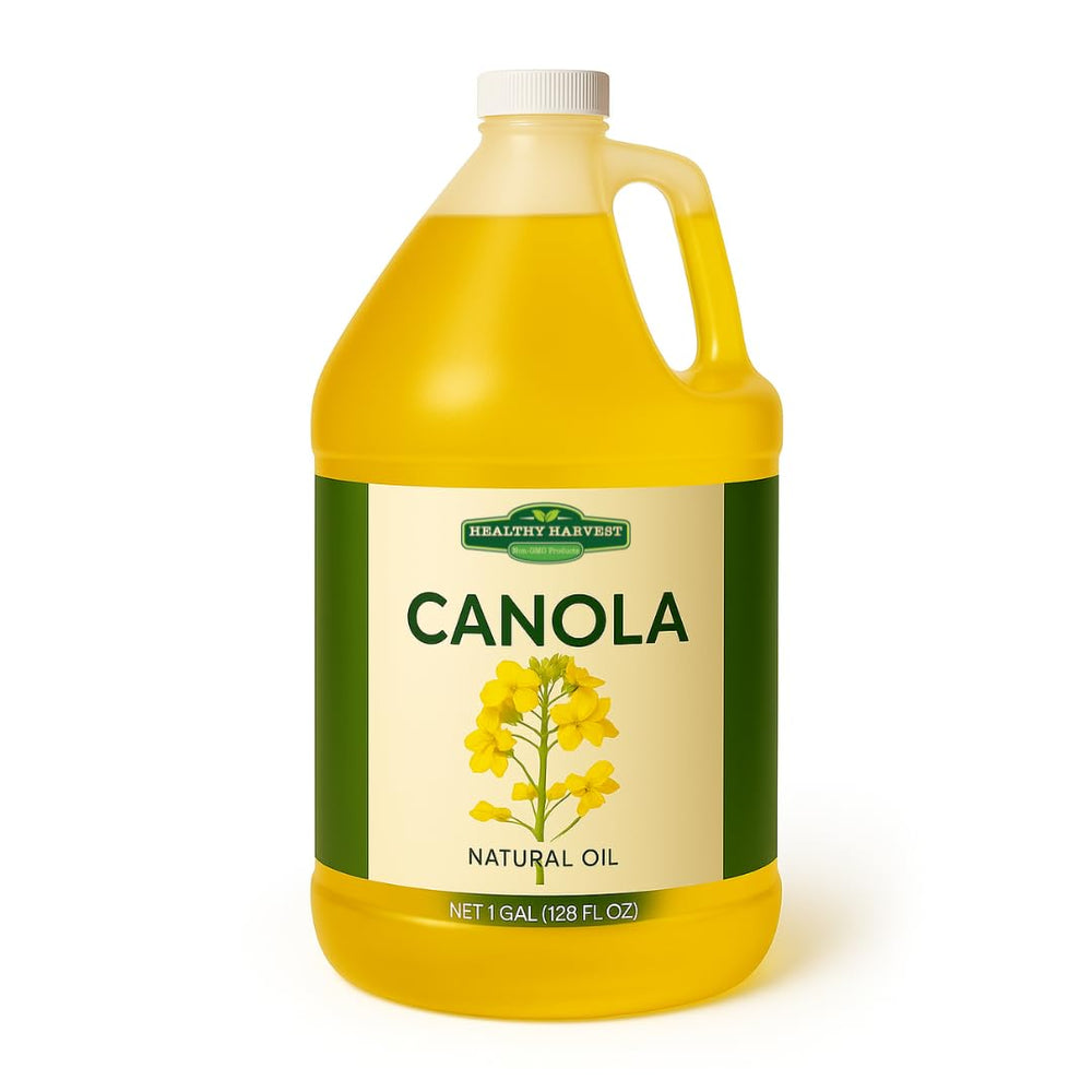 Healthy Harvest front packaging showing 1-gallon bottle and clear labeling for quality