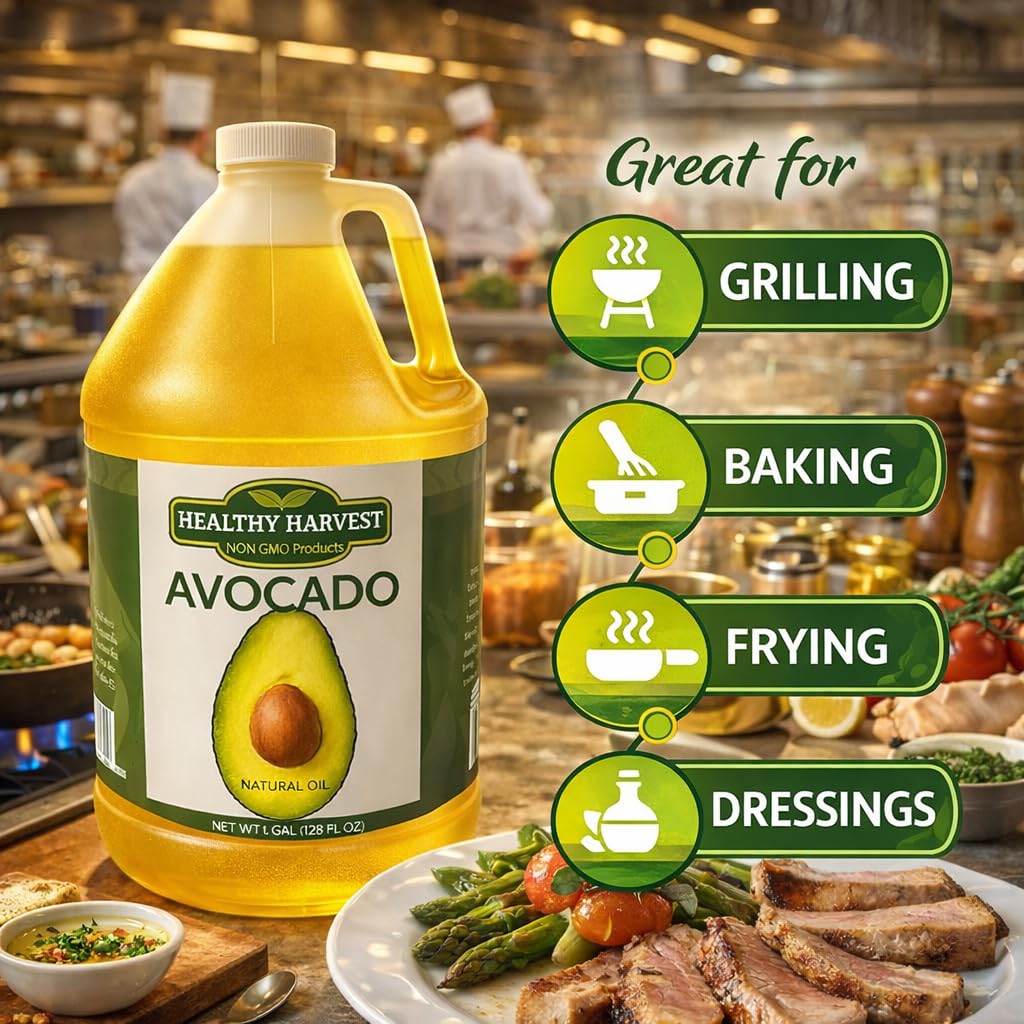 Healthy Harvest close-up of avocado oil texture highlighting clarity and smooth mouthfeel