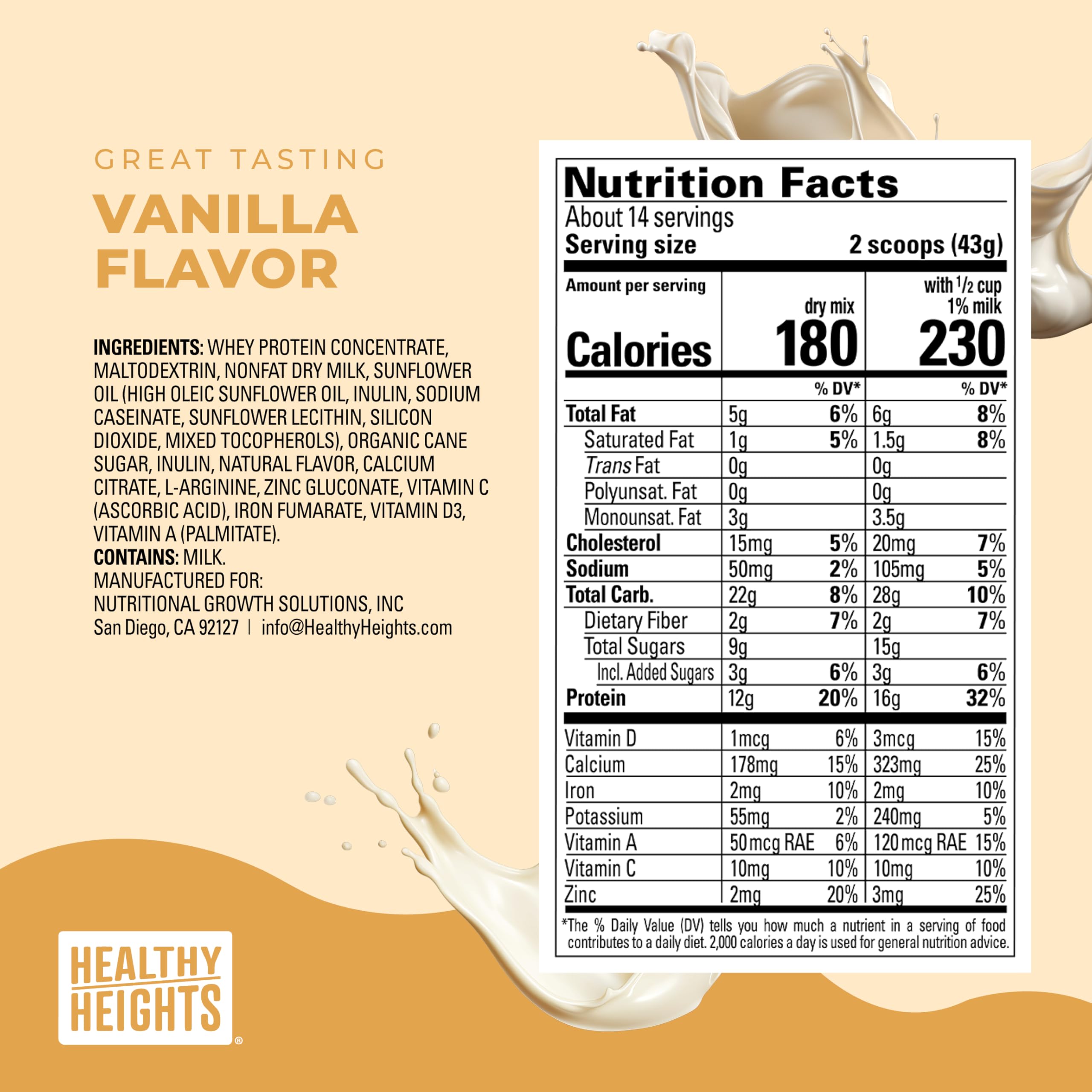 Healthy Heights serving size next to measuring scale for portion clarity