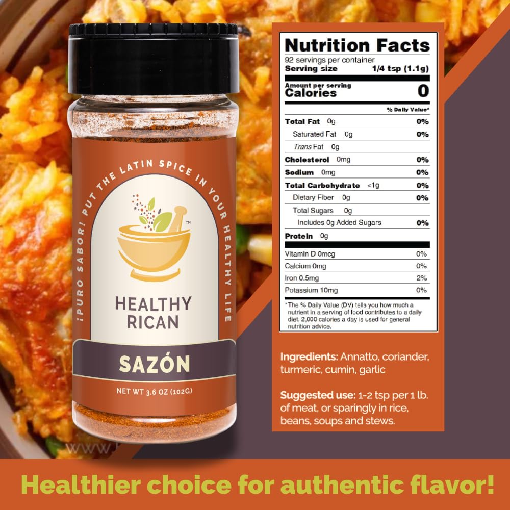 Healthy Rican seasoning in a kitchen lifestyle scene inspiring everyday cooking
