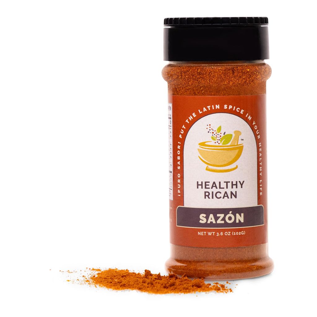 Healthy Rican jar beside tablespoon for clear size and serving comparison