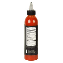 HEARTBEAT HOT SAUCE CO. close-up of Poirier label showing ingredients and brand, ensures informed choice