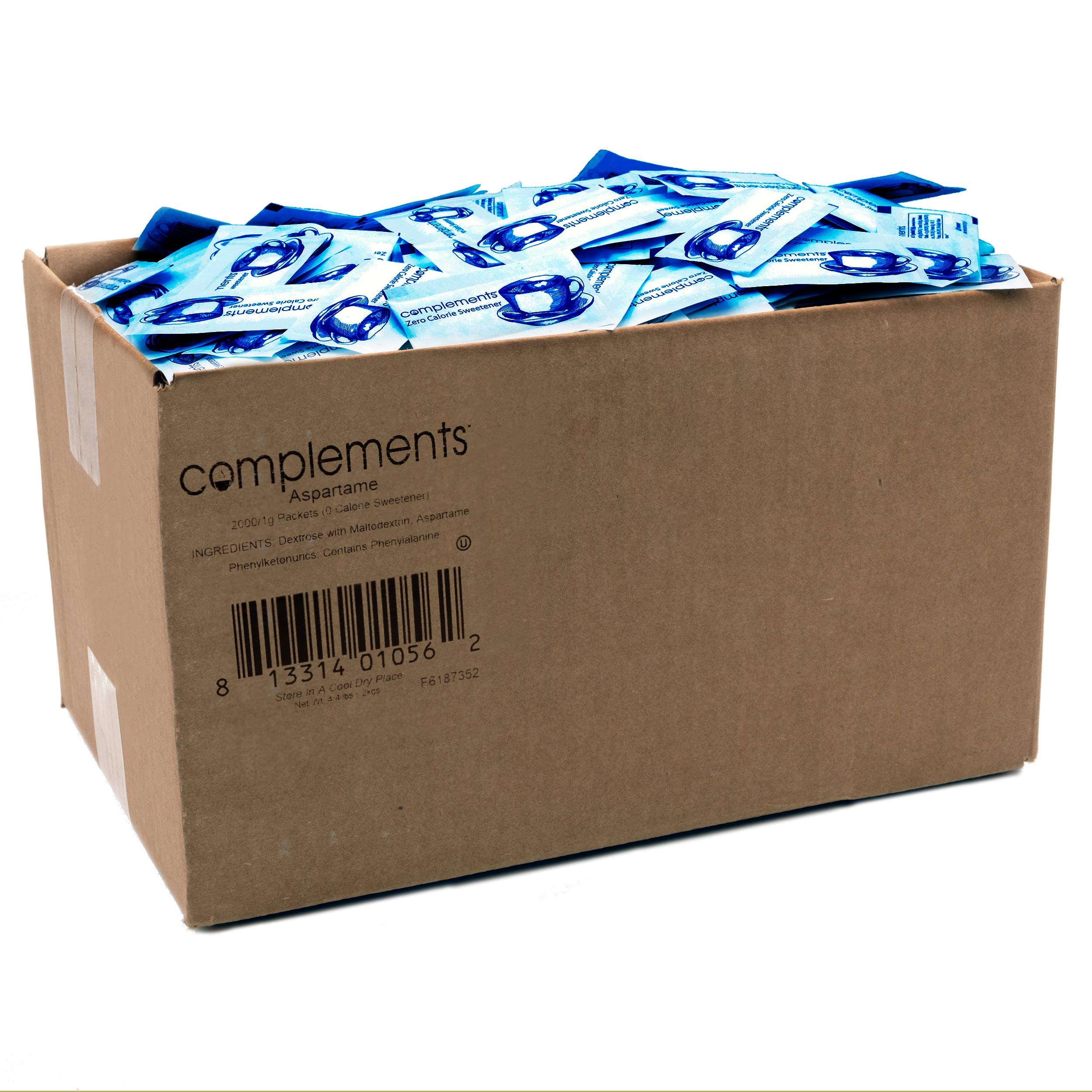 HEARTLAND front packaging of 2000 blue sweetener packets showing bulk value
