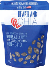 Heartland Chia front packaging showing 12 oz bag and farm-direct label for trust