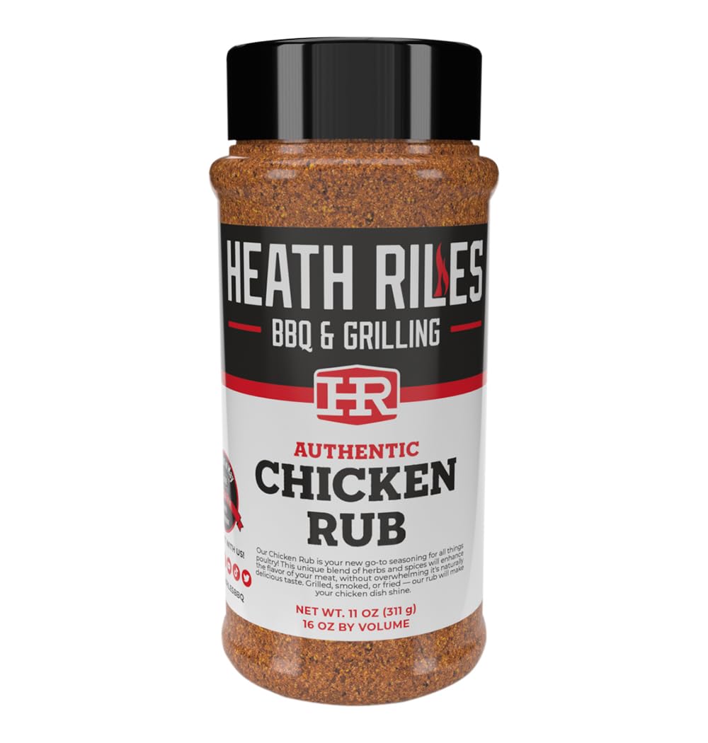 Heath Riles BBQ front label showing brand and seasoning benefits