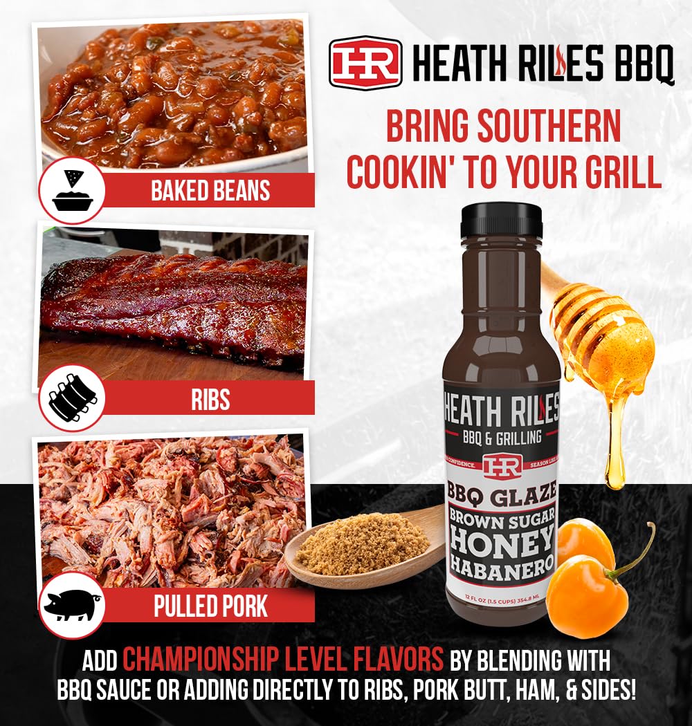 Heath Riles BBQ glaze brushed on ribs, enhances caramelized sweet-heat finish