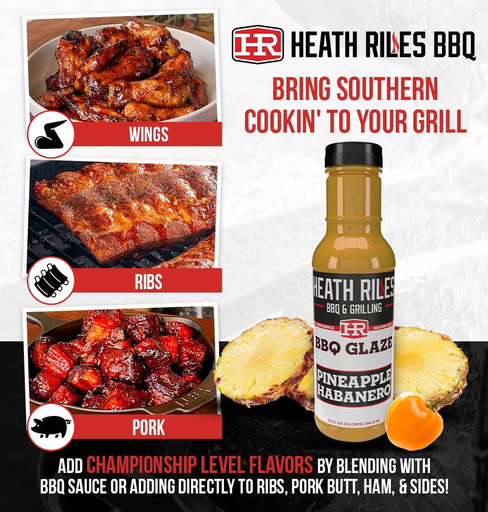 Heath Riles glaze brushed onto ribs creating caramelized finish and visual appeal