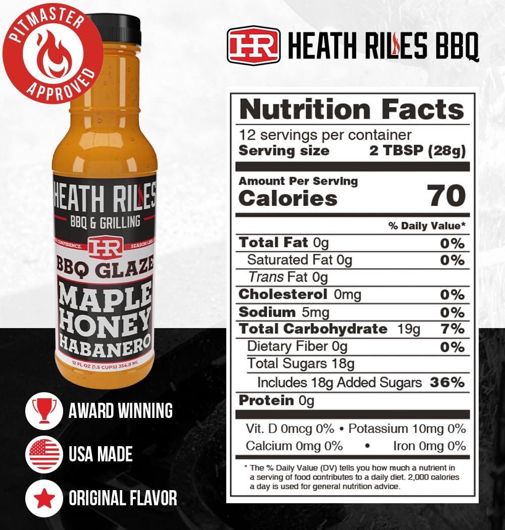 Close-up of Heath Riles label highlighting ingredients and craft advantage