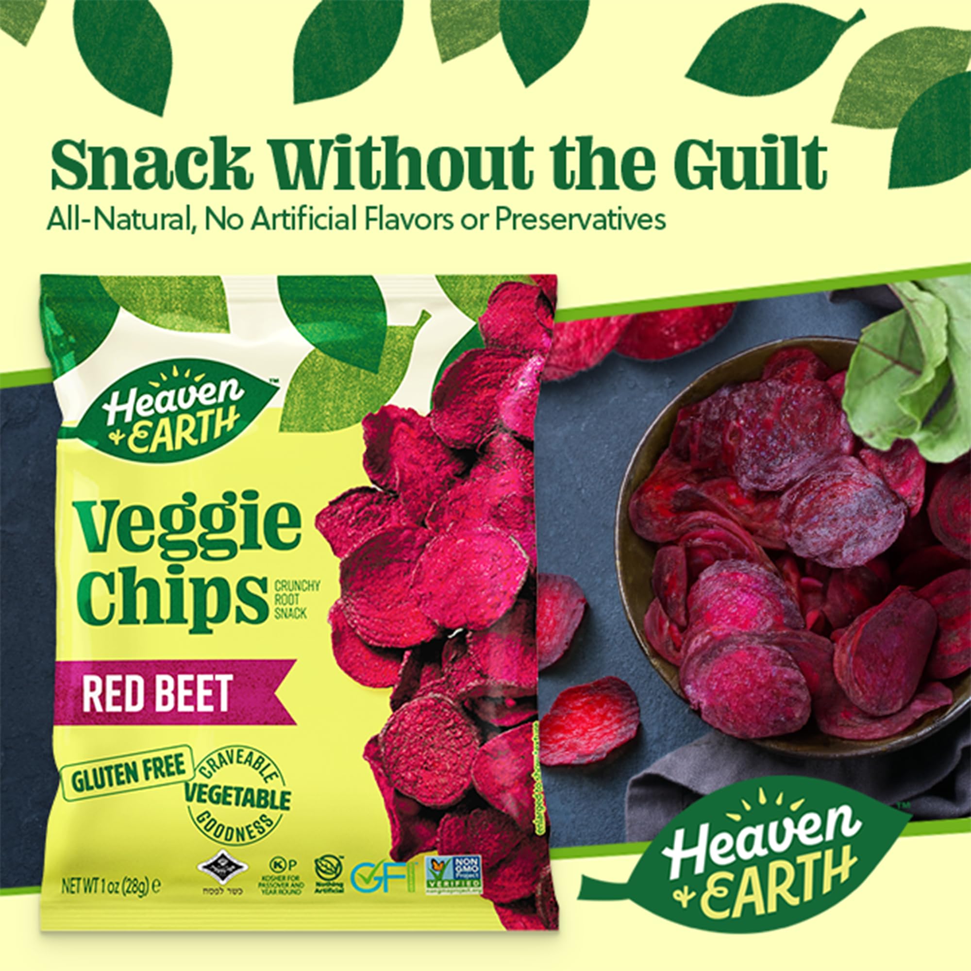 Heaven & Earth close-up of beet chip texture highlighting crispness and color