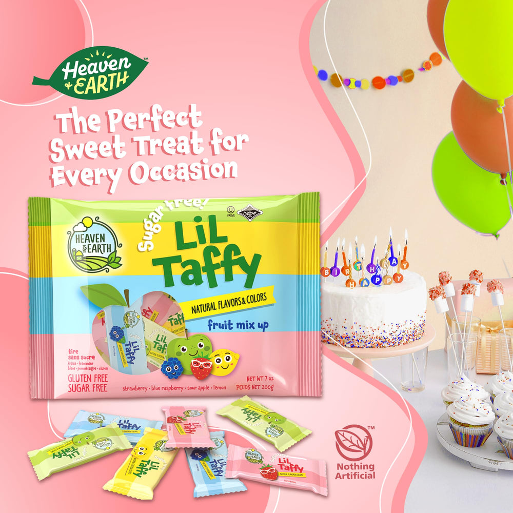 HEAVEN & EARTH close-up taffy texture highlighting soft chew and natural ingredients