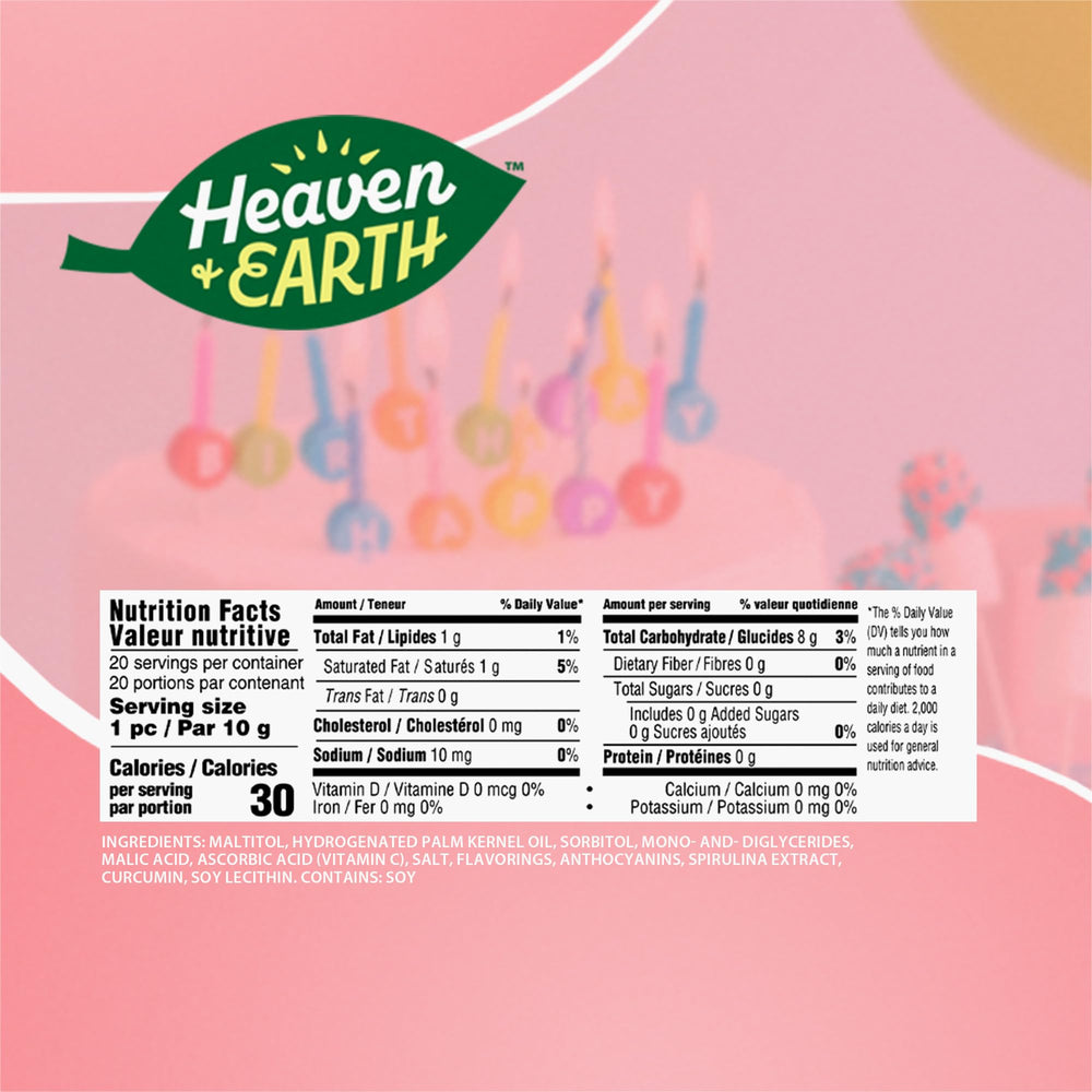 HEAVEN & EARTH taffies in party bag display ideal for goody bags and sharability