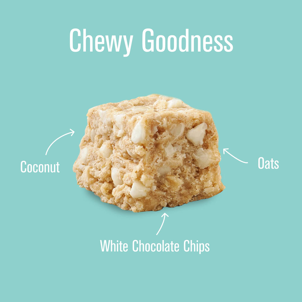 Heavenly Hunks ingredient label close-up emphasizing oats, coconut and transparency