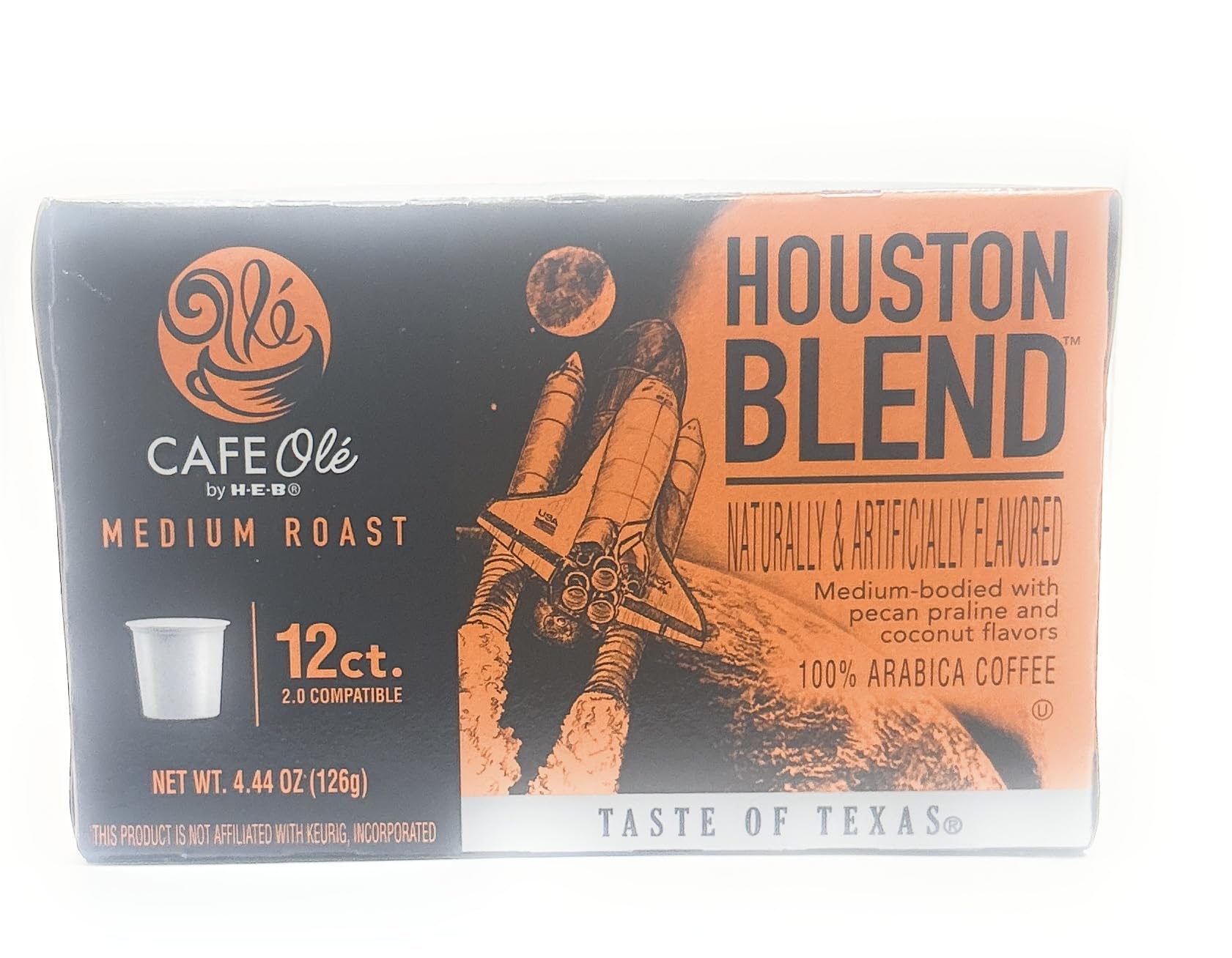 HEB Cafe Ole pod close-up revealing seal detail for freshness and easy brewing