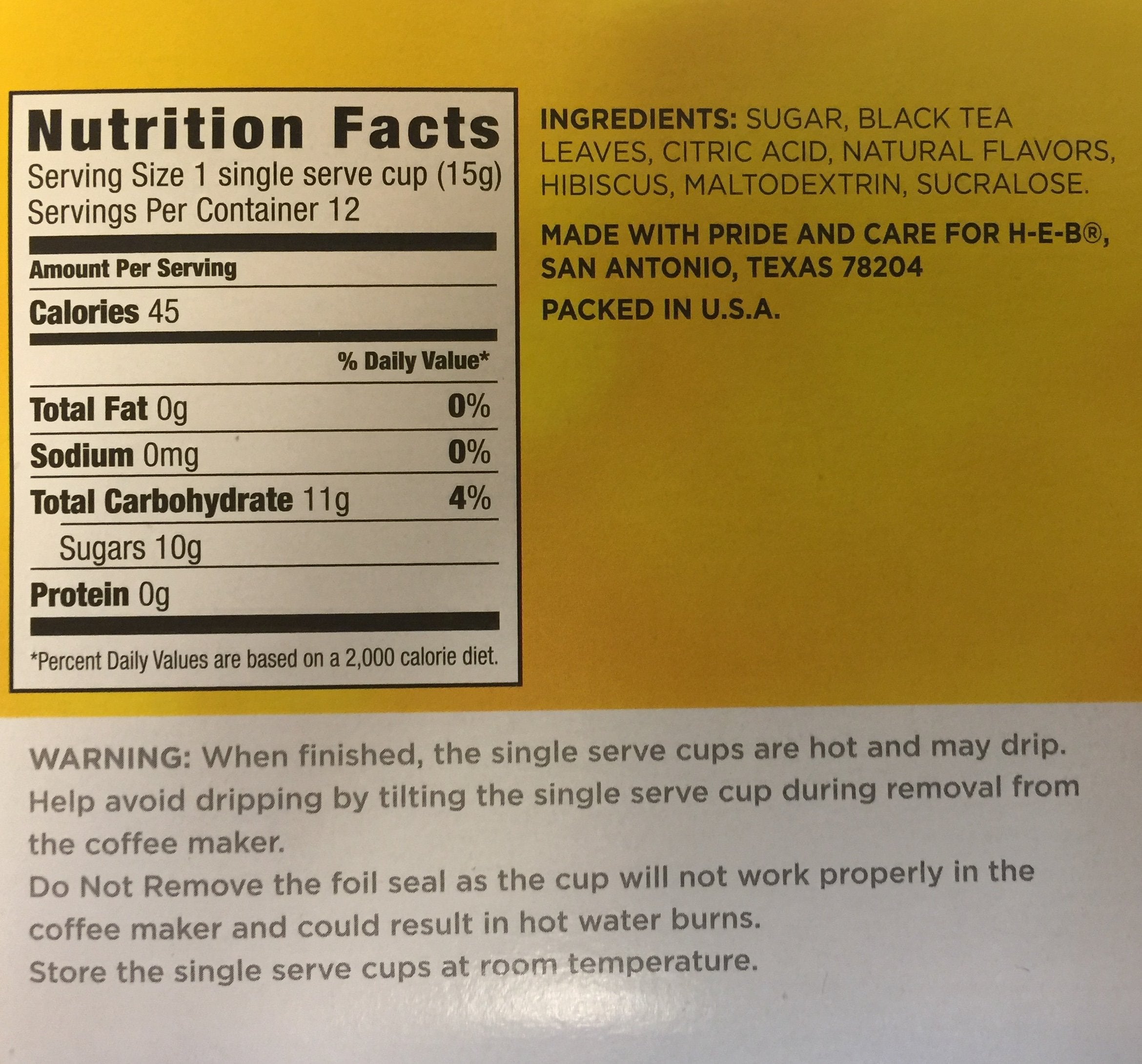HEB pod next to a measuring cup to show single-serve portion control