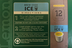 HEB tea poured over ice showing refreshing chilled lemon flavor