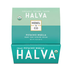 HEBEL & CO front jar view highlighting organic label and pistachio color