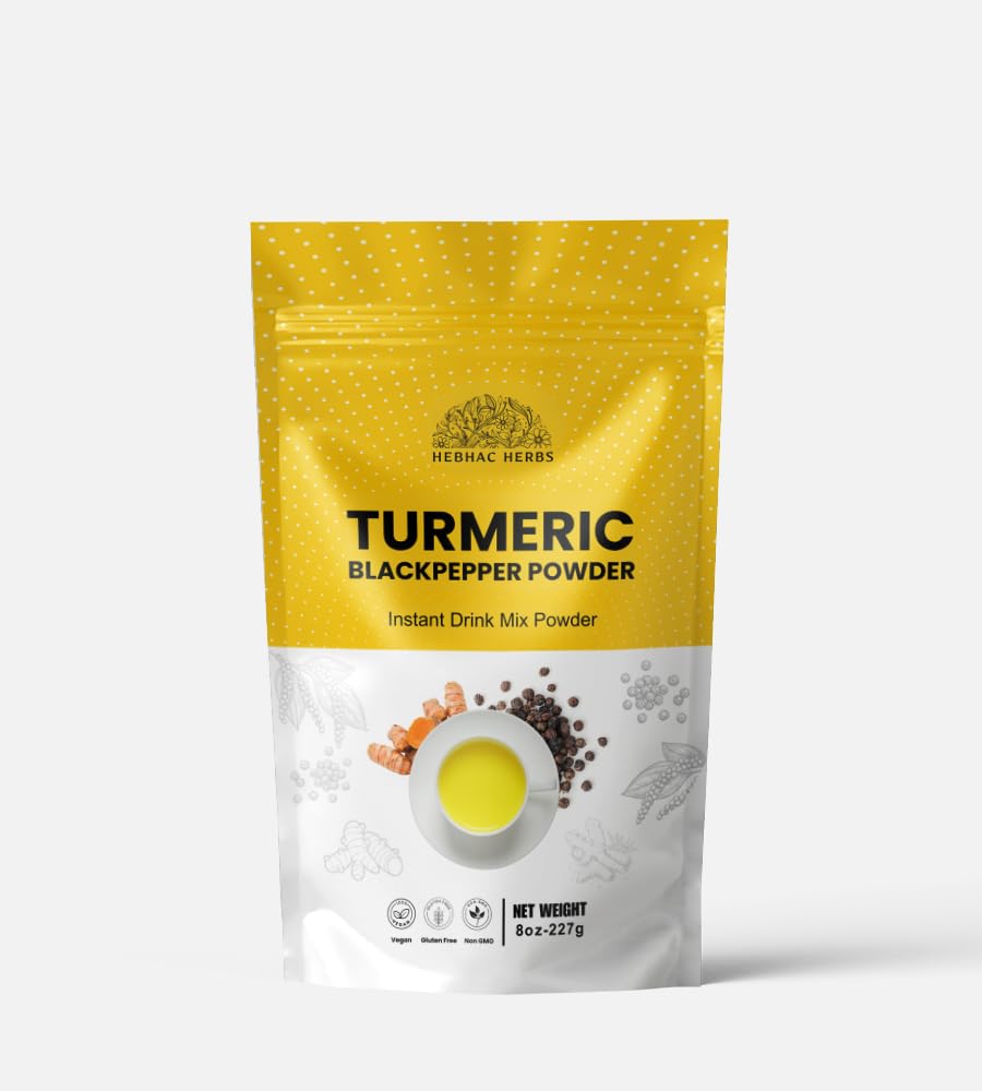 Hebhac Herbs front packaging showing 227g turmeric powder and brand clarity