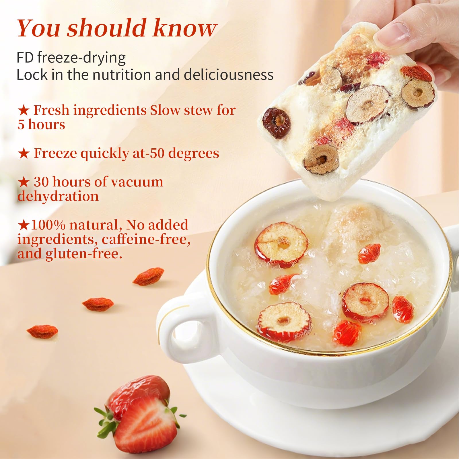 hee creek rehydrated porridge bowl with spoon showing ready-to-eat texture