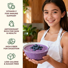 hee creek powder blended into smoothie demonstrating vibrant natural color
