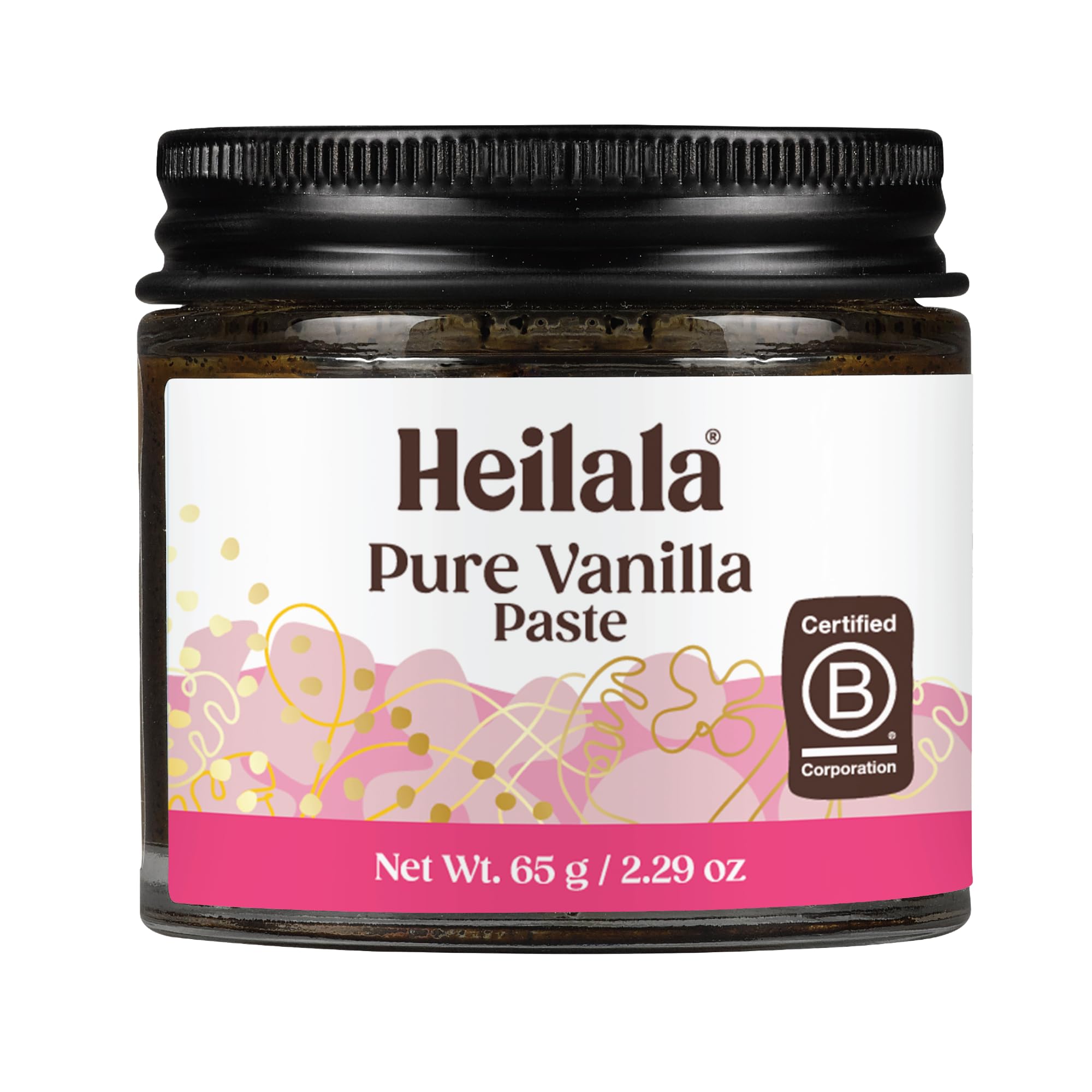 Heilala jar front view showing label and size, highlights premium quality