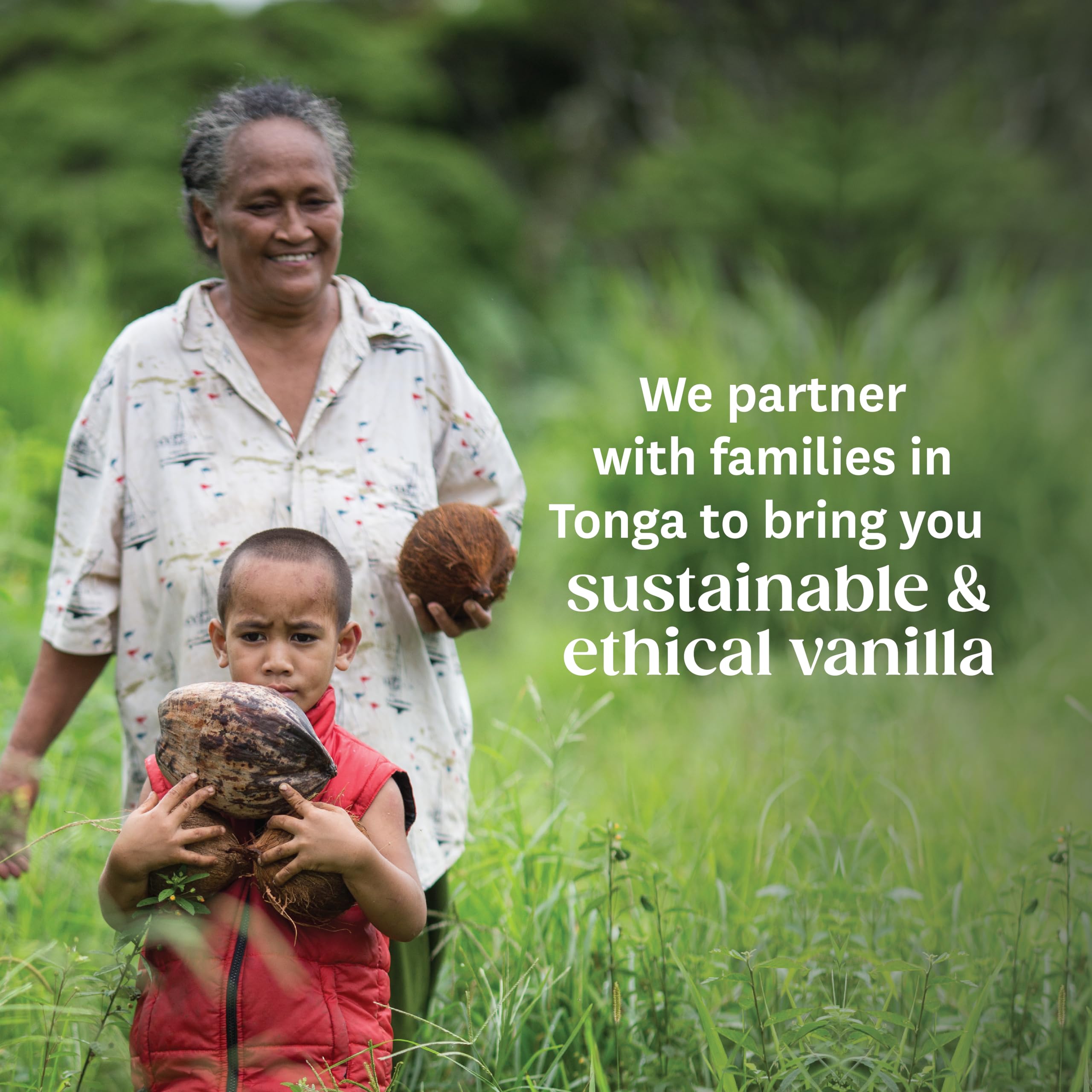 Heilala vanilla paste label and ingredients highlighting ethical sourcing and quality