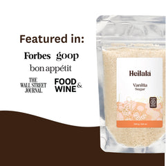 Close-up of Heilala vanilla bean specks in sugar highlighting real-bean flavor