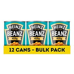 Heinz baked beans front packaging showing nutrition and convenience