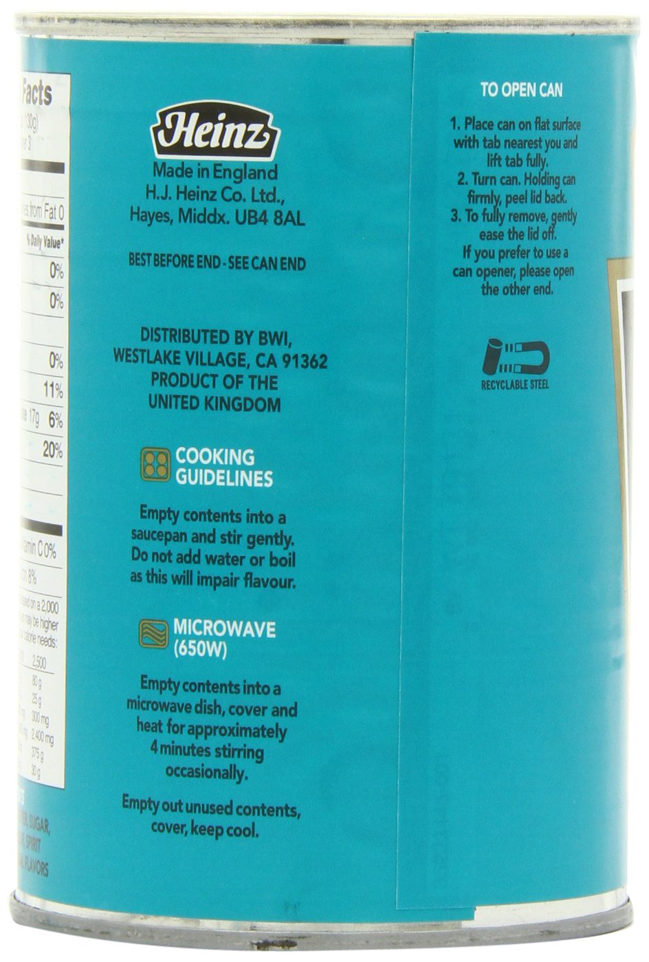 HEINZ stacked cans in pantry emphasizing bulk pack storage benefit
