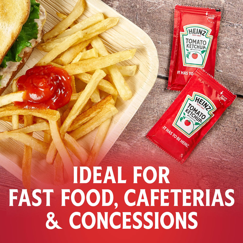 HEINZ packet back label with nutritional info and manufacturing details