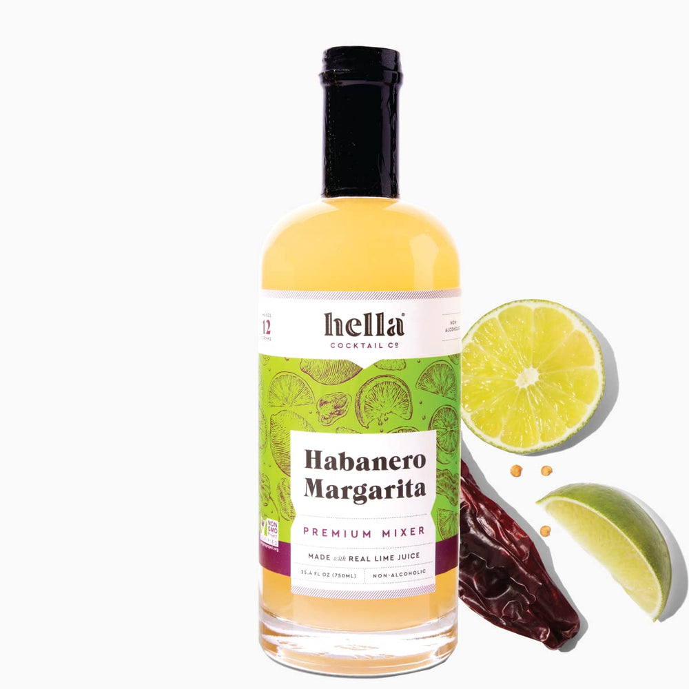 Hella Cocktail Co. front packaging shot showing 750ml bottle and label benefit: craft quality
